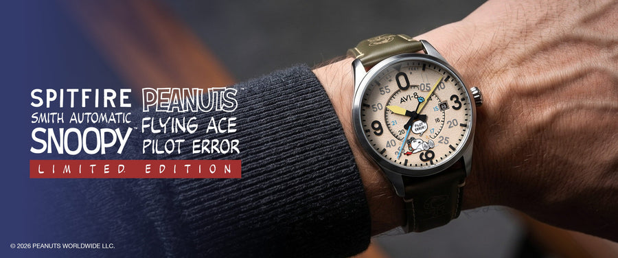 Spitfire Smith Automático Snoopy Peanuts Flying Ace: Erro de Piloto - Edição Limitada